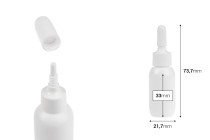 Weiße Plastikflasche 10 ml mit "Nase" und Schraubverschluss - 50 Stück Weiße Plastikflasche 10 ml mit "Nase" und Schraubverschluss - 50 Stück-bildabmessungen