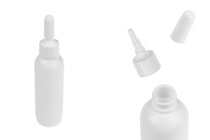 Flacon plastique blanc 20 ml avec bouchon à vis et bec verseur - 50 pièces-εικόνα_προϊοντική