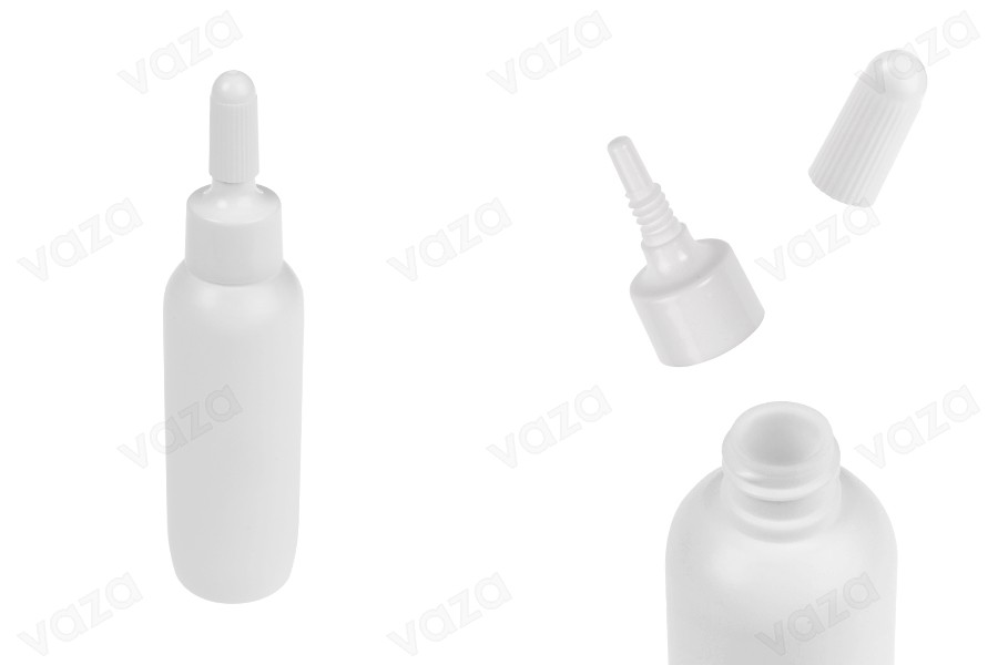 Πλαστικό λευκό μπουκαλάκι 20 ml με "μύτη" και βιδωτό καπάκι - 50 τμχ Πλαστικό λευκό μπουκαλάκι 20 ml με "μύτη" και βιδωτό καπάκι - 50 τμχ-εικόνα_προϊοντική