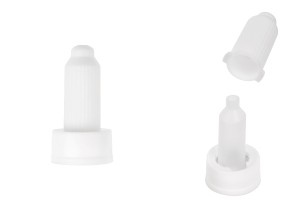 Couvercle à pression en plastique blanc pour flacon à col de 20 mm (outil de fermeture requis)-εικόνα_προϊοντική