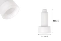 Plastic white snap-on cap for 20 mm neck vial (closing tool required)-image_dimensions