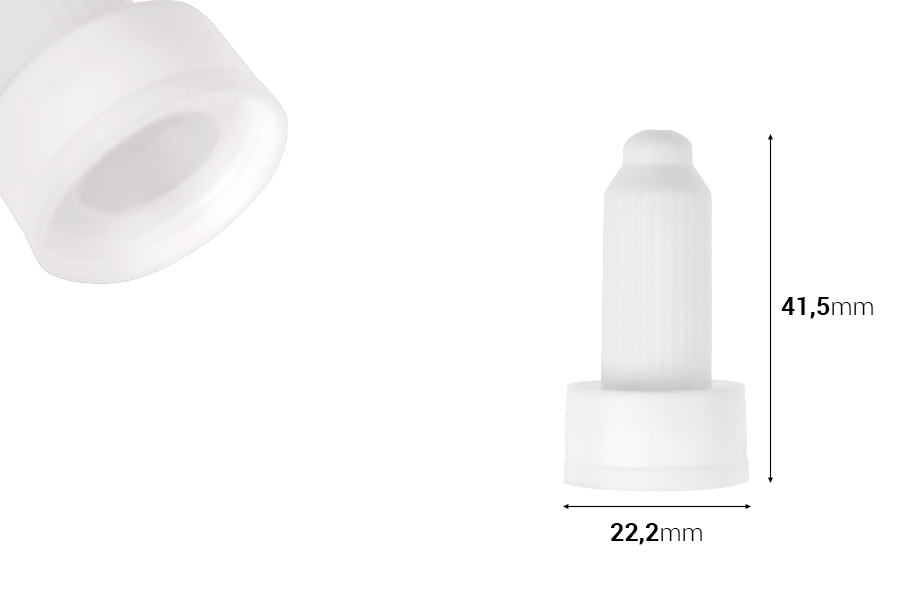 Plastic white snap-on cap for 20 mm neck vial (closing tool required)-image_dimensions