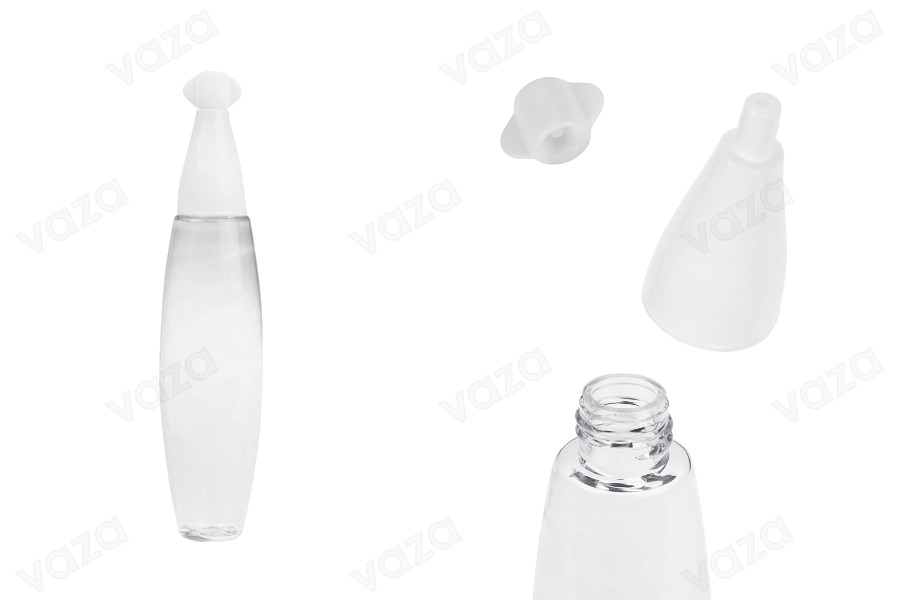 Shishe plastike transparente 5 ml me grykë pikatore (“hundë”) dhe kapak me vidhosje – 50 copë.-imazh_produkt