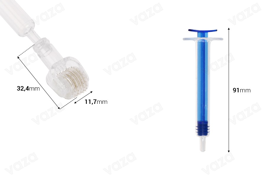 3 ml Rollspritze mit 0,50 mm Kopf zum Auftragen von Serum auf Gesicht und Haar-bildabmessungen