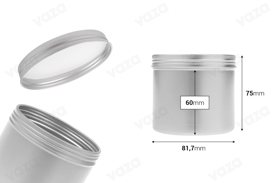 Κυλινδρικό μεταλλικό βάζο 350 ml με καπάκι Κυλινδρικό μεταλλικό βάζο 350 ml με καπάκι-εικόνα_διαστάσεις