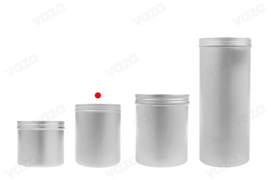 Barattolo cilindrico in metallo da 500 ml con coperchio-gruppo_immagini