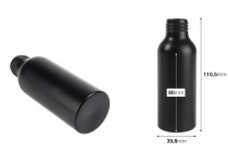 Μπουκάλι αλουμινίου 100 ml PP24 σε χρυσό και μαύρο χρώμα Μπουκάλι αλουμινίου 100 ml PP24 σε χρυσό και μαύρο χρώμα