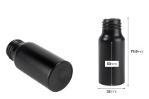 Shishe alumini 30 ml PP24 në ngjyrë ari dhe të zezë-imazh_dimensione