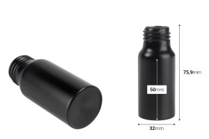 Aluminiumflasche 30 ml PP24 in Gold und Schwarz-εικόνα_διαστάσεις