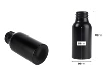 Shishe alumini 50 ml PP24 në ngjyrë ari dhe të zezë-imazh_dimensione