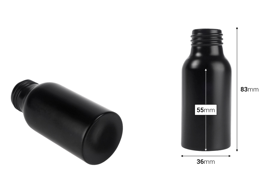 Shishe alumini 50 ml PP24 në ngjyrë ari dhe të zezë-imazh_dimensione