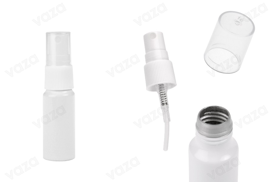 Λευκό μπουκαλάκι αλουμινίου 10 ml με λευκό πλαστικό σπρέι-εικόνα_προϊοντική