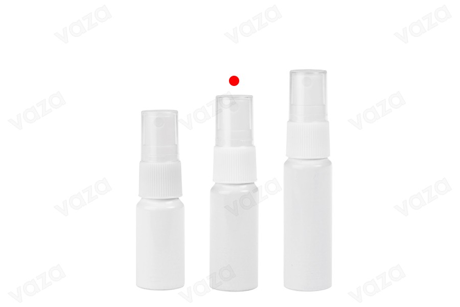 Λευκό μπουκαλάκι αλουμινίου 10 ml με λευκό πλαστικό σπρέι-εικόνα_σύνθεση
