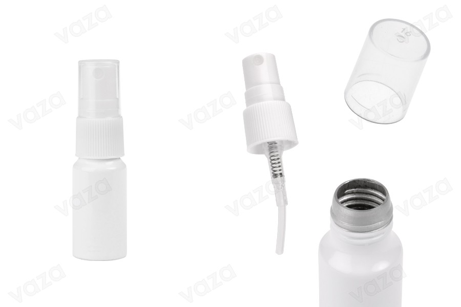 Flacon en aluminium blanc de 5 ml avec spray en plastique blanc Flacon en aluminium blanc de 5 ml avec spray en plastique blanc-photo_produit