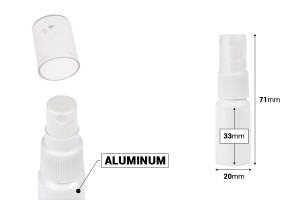 Flacon en aluminium blanc de 5 ml avec spray en plastique blanc-εικόνα_διαστάσεις