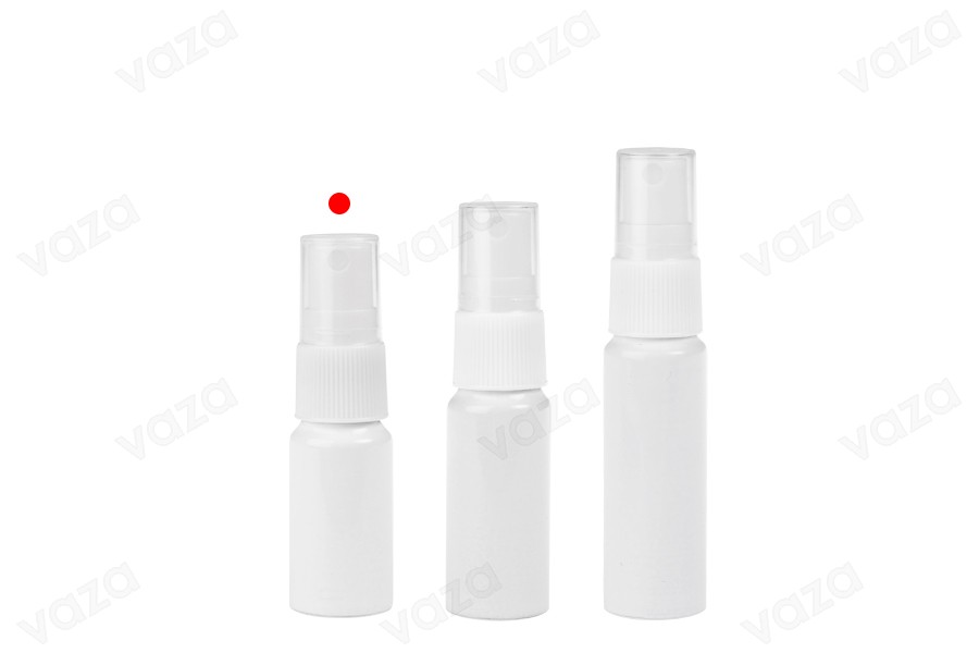 Flacon en aluminium blanc de 5 ml avec spray en plastique blanc Flacon en aluminium blanc de 5 ml avec spray en plastique blanc-photo_groupe