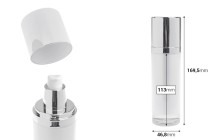 Shishe akrilike luksoze e rimbushshme 100 ml me pompë kremi dhe kapak    -imazh_dimensione