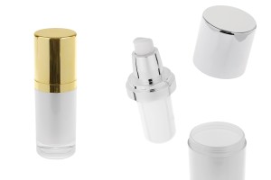 Bouteille de luxe rechargeable en acrylique de 30 ml avec pompe à crème et bouchon-εικόνα_προϊοντική