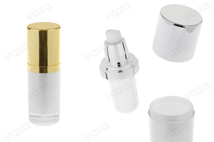 Refillable luxury acrylic bottle 30 ml with cream pump and cap Refillable luxury acrylic bottle 30 ml with cream pump and cap-image_product