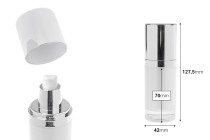 Επαναγεμιζόμενο ακρυλικό μπουκαλάκι πολυτελείας 30 ml με αντλία κρέμας και καπάκι-εικόνα_διαστάσεις