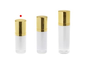 Bouteille de luxe rechargeable en acrylique de 30 ml avec pompe à crème et bouchon-εικόνα_σύνθεση