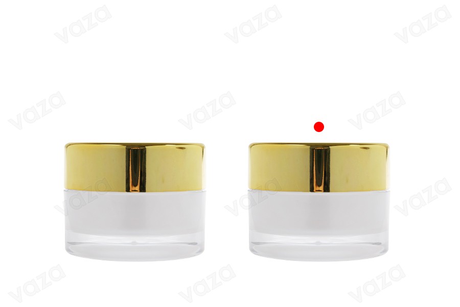 Pot en acrylique rechargeable de 50 ml pour crème, avec couvercle (joint intérieur) et joint en plastique. Pot en acrylique rechargeable de 50 ml pour crème, avec couvercle (joint intérieur) et joint en plastique.-photo_groupe