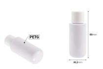 Ανταλλακτικό εσωτερικό λευκό μπουκαλάκι 30 ml με λευκό καπάκι για τον κωδικό 1289-1-30-0-εικόνα_διαστάσεις