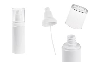 Flacon blanc en plastique (PET) de 100 ml avec vaporisateur et bouchon transparent-εικόνα_προϊοντική