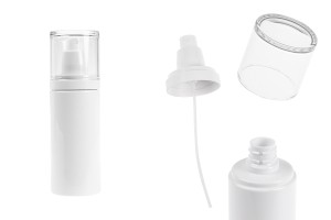 Flacon blanc en plastique (PET) de 150 ml avec vaporisateur et bouchon transparent-εικόνα_προϊοντική