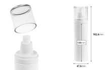 Flacon blanc en plastique (PET) de 200 ml avec vaporisateur et bouchon transparent-photo_dimensions