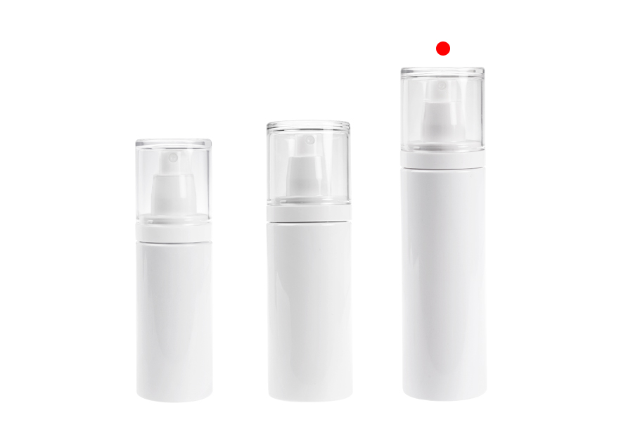 Flacon blanc en plastique (PET) de 200 ml avec vaporisateur et bouchon transparent-photo_groupe