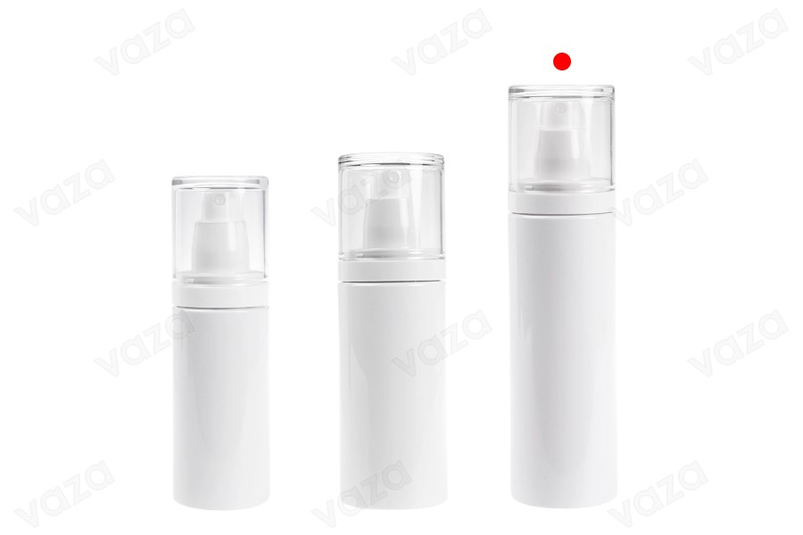 Shishe plastike (PET) e bardhë 200 ml me sprej dhe kapak transparent-εικόνα_σύνθεση