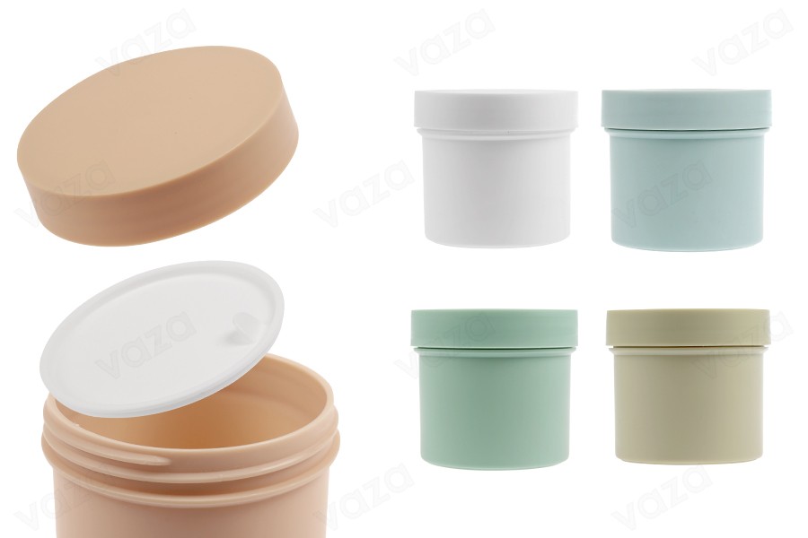 Πλαστικό (PP) βάζο 150 ml με καπάκι και παρέμβυσμα σε ΜΑΤ χρώματα Πλαστικό (PP) βάζο 150 ml με καπάκι και παρέμβυσμα σε ΜΑΤ χρώματα-εικόνα_προϊοντική