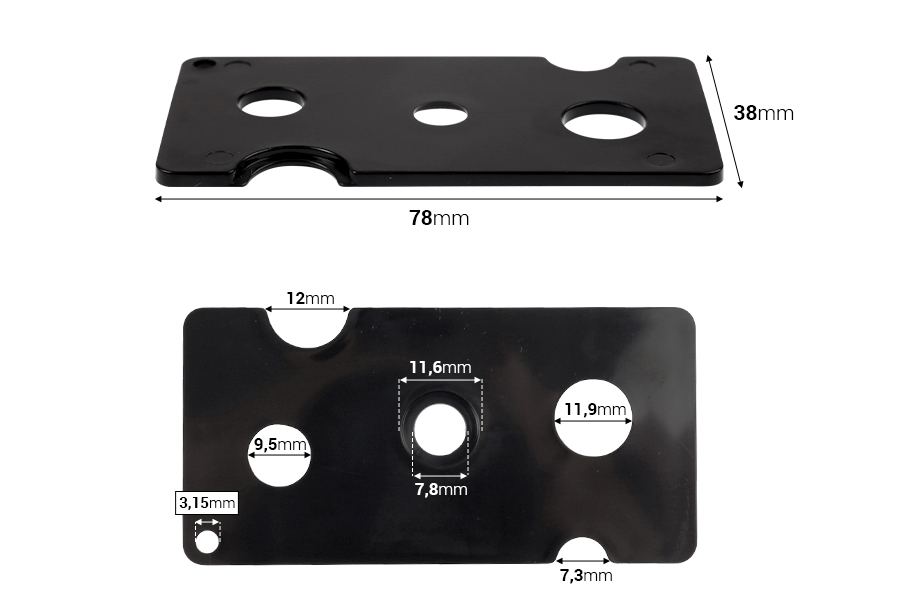 Strumento di plastica per rimuovere le palline roll-on dalle bottiglie-dimensioni_immagine