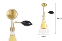 Macchina per campionamento di fragranze con atomizzatore a bulbo corto di colore nero-dimensioni_immagine