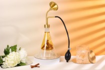 Macchina per campionamento di fragranze con atomizzatore a bulbo lungo in nero-gruppo_immagini