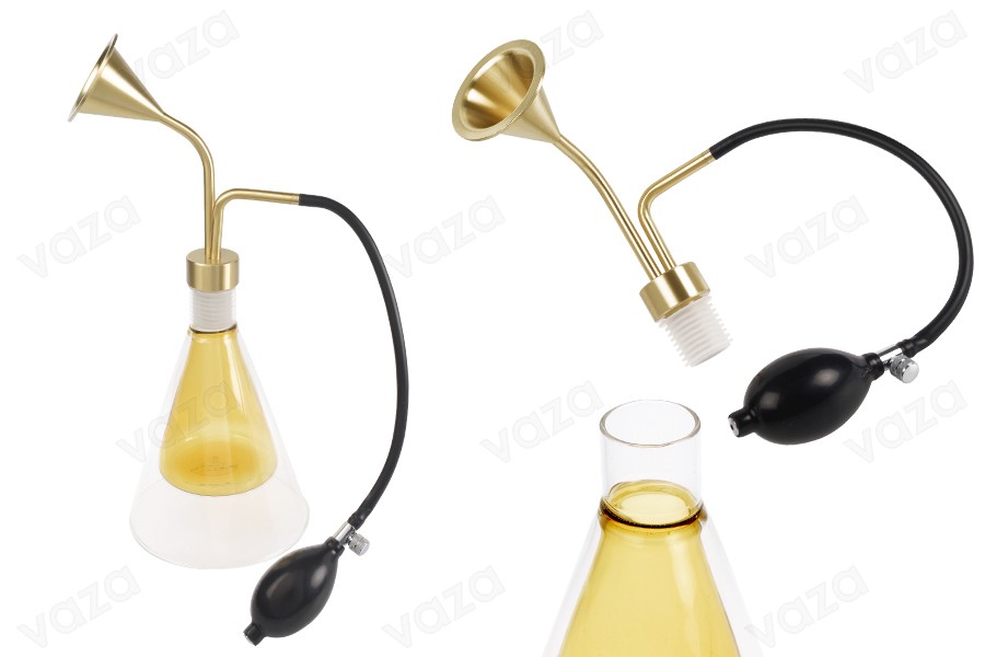 Fragrance sampling machine with long bulb atomizer in black-image_product