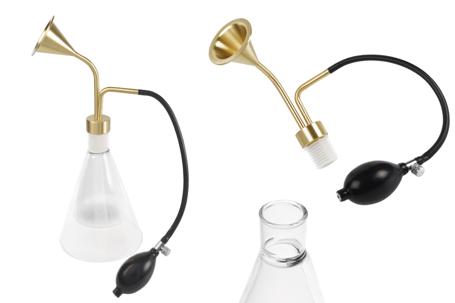 Macchina per campionamento di fragranze con atomizzatore a bulbo lungo di colore nero-immagine_prodotto