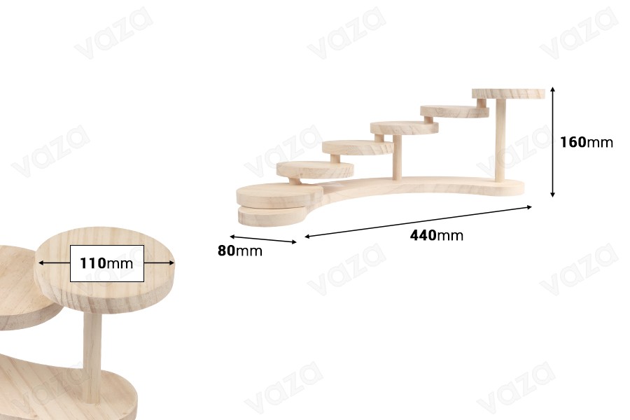 Stand druri 440x80x160 mm (diametri i secilës bazë 110 mm)-imazh_dimensione