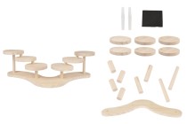 Supporto in legno 467x140 mm (diametro di ogni base 110 mm)-immagine_prodotto