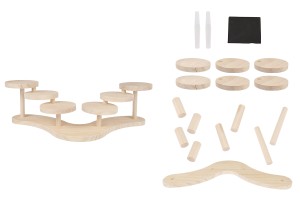 Support en bois 467x140 mm (diamètre de chaque base 110 mm)-εικόνα_προϊοντική