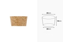 Κωνικός φυσικός φελλός με διάσταση 18x30/35-εικόνα_διαστάσεις