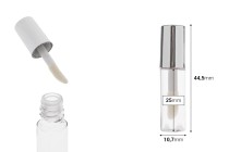 Ακρυλική διάφανη θήκη για lip gloss 1,2 ml με καπάκι και αποστραγγιστήρα - 12 τεμάχια-εικόνα_διαστάσεις