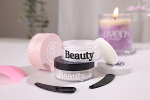 8 ml Acryl-Fläschchen in Rosa mit Sieb, Puderschwamm und rosa Deckel – 6 Stück-εικόνα_σύνθεση