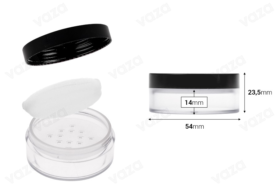 Ακρυλικό διάφανο βαζάκι 8 ml με κόσκινο και σφουγγαράκι για πούδρα και καπάκι - 6 τμχ Ακρυλικό διάφανο βαζάκι 8 ml με κόσκινο και σφουγγαράκι για πούδρα και καπάκι - 6 τμχ-εικόνα_διαστάσεις