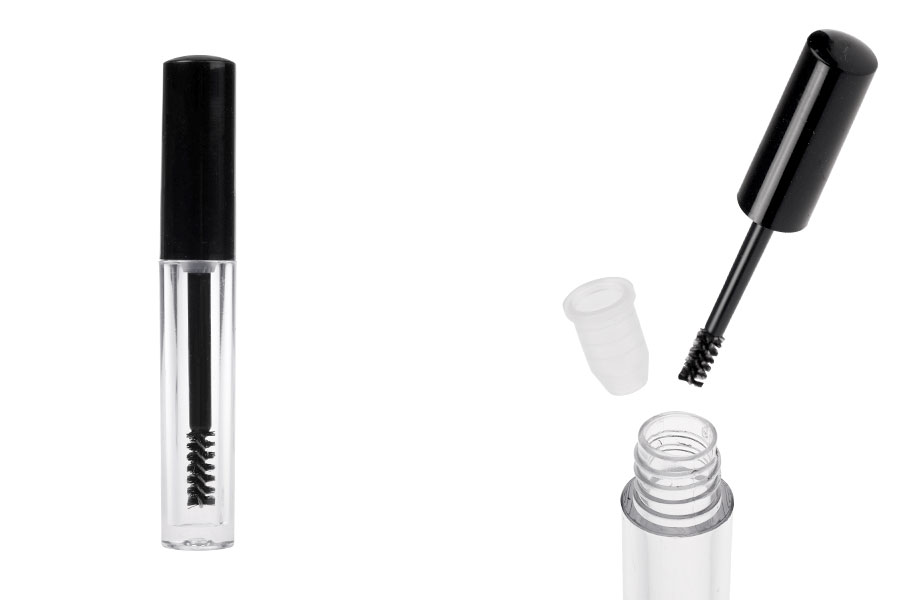 Mascara bottle and brush 1.5ml with black cap and drainer - 12 pcs-image_product