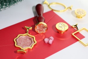 Wachssiegel mit einem Durchmesser von 25 mm in verschiedenen Weihnachtsmotiven-εικόνα_σύνθεση