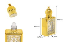 Parfümflasche im arabischen Stil, 15 ml, mit Roll-on Parfümflasche im arabischen Stil, 15 ml, mit Roll-on-εικόνα_διαστάσεις