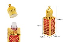 Parfümflakon im arabischen Stil mit Roll-on, 12 ml-εικόνα_διαστάσεις