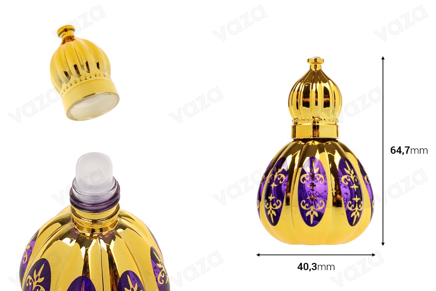 Arabic-style perfume bottle 16 ml with roll-on-εικόνα_διαστάσεις